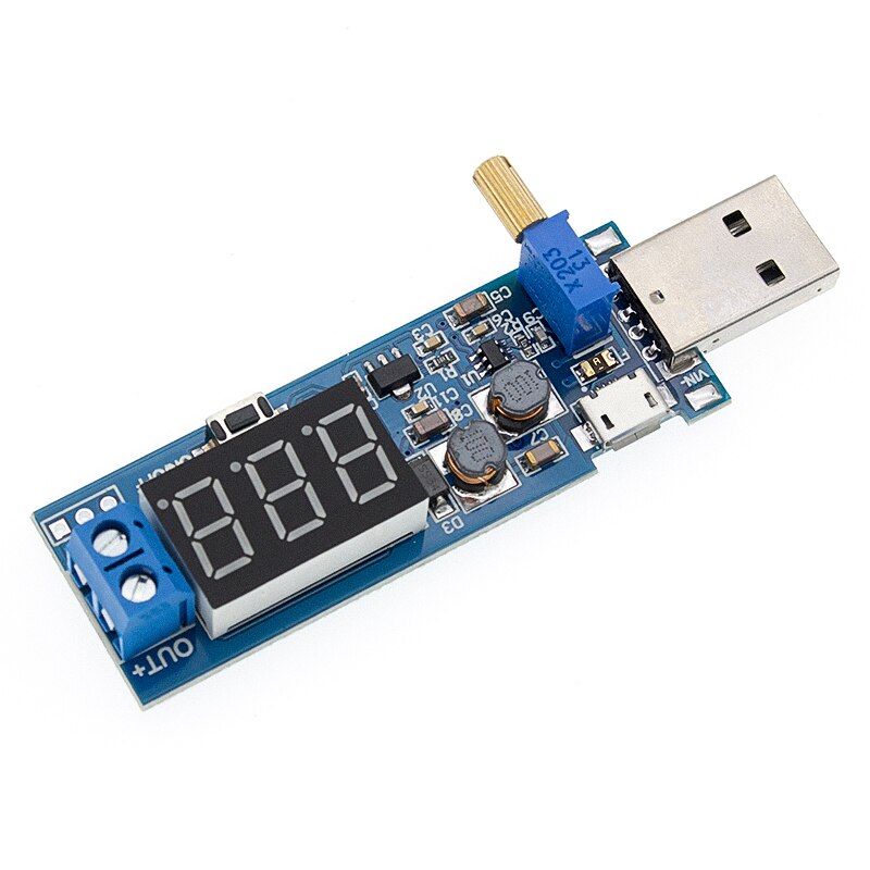 Boost Buck Converter USB Step UP / Down Power Supply Module DC-DC 5V to 3.3V / 12V Adjustable Out DC 1.2V-24V